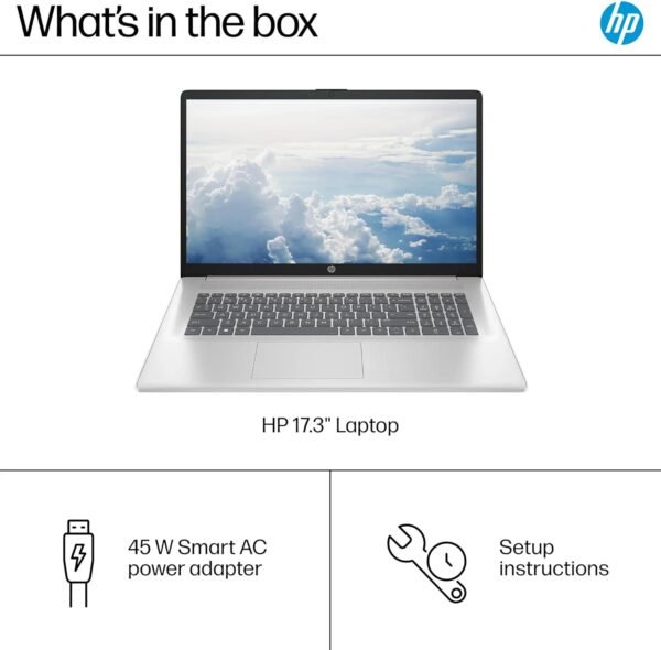 HP 17.3" FHD Business Laptop, 32GB RAM 1.5TB Storage (1TB SSD+512GB Docking Station Set), 6-Cores AMD Ryzen 5, Windows 11 Pro with Microsoft Office Home & Business Included, PLUSERA Earphones, Silver