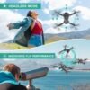 4K Camera Drone for Kids 8-12 & Adults - Beginner-Friendly Mini Drone with Emergency Stop, 360° Flips, Carrying Case & 2 Batteries, Headless Mode,RC Quadcopter Toys for Boys Girls Age 6-14