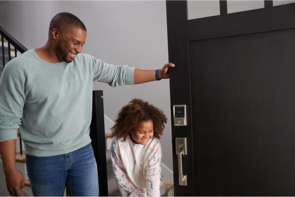 Schlage BE499WB CEN 619 Encode Plus WiFi Deadbolt Smart Lock, Keyless Entry Touchscreen Door Lock with Century Trim, Satin Nickel