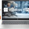 HP 15.6" FHD Business & Student Laptop Computer, 64GB RAM 2TB SSD, 10-Core Intel Core i5, Windows 11 Pro Laptop with Microsoft Office Home & Business Included, PLUSERA Earphones, Silver