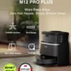 Yeedi M12 PRO+ Robot Vacuum and Mop, 11000Pa Strong Suction, ZeroTangle Technology, TruEdge Deep Mopping, Auto Mop Washing/Drying, Auto-Lift Mopping, Mini Omni Station, Black