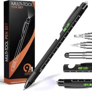 Gifts for Men, Fathers Day Dad Gifts from Daughter Son, 9 in 1 Multitool Pen, Tools Gadgets for Men, Birthday Christmas Stocking Stuffers for Adults Dad Boyfriend Him