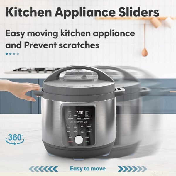 Appliance Sliders for Kitchen 24 PCS Self-Adhesive Small Kitchen Appliance Slider Hacks Easy to MovIing & Space Saving Must Have Gadgets Mixer Accessories for countertop