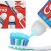 Toothpaste Caps SqueezMe by Chrome Cherry, Self-Closing Silicone Caps, Mess-Free Toothpaste Dispenser Squeezer Lids for Kids, Adults, Bathroom Accessories for Tooth and Gum Health (Clear 3-Pack)