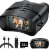 Night Vision Goggles - 4K Night Vision Binoculars with 5000mAh Night Vision Goggles - 4K Night Vision Binoculars with 5000mAh Rechargeable Battery, 32GB TF Card can Save Photo and Video, 3'' HD Screen for Camping & Security, Black