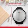 Holstein Housewares - Non-Stick Omelet & Frittata Maker, Stainless Steel - Makes 2 Individual Portions Quick & Easy (2 Section, Black)