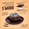 71qQOrHgenL._AC_SL1500_.jpg Nostalgia Tabletop Indoor Electric S'mores Maker - Smores Kit With Marshmallow Roasting Sticks and 4 Trays for Graham Crackers, Chocolate, and Marshmallows - Movie Night Supplies - Brown