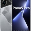 Unlocked Cell Phone Pova5 Pro Smartphone 8GB+256GB Android Phone 24MP+50MP Camera 6800mAh Battery 6.82-inch HD Screen Mobile Phone 5G Dual SIM (White)