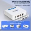 Wireless Print Server, Share a Printer to Multiple Computer with 1 Port USB2.0 Wide Compatibility Convert Printer to Wirelesss Support Ethernet WiFi Connect Network LK100W