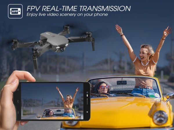 NEHEME NH525 Foldable Drones with 1080P HD Camera for Adults, RC Quadcopter WiFi FPV Live Video, Altitude Hold, Headless Mode, One Key Take Off Kids or Beginners 2 Batteries, Upgraded Version