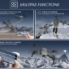 NEHEME NH525 Foldable Drones with 1080P HD Camera for Adults, RC Quadcopter WiFi FPV Live Video, Altitude Hold, Headless Mode, One Key Take Off Kids or Beginners 2 Batteries, Upgraded Version