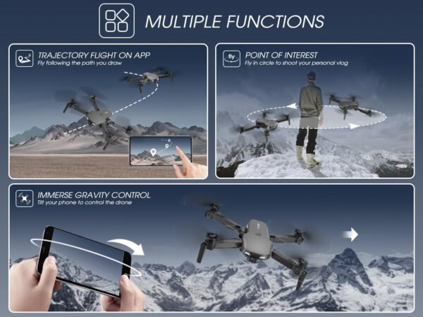 NEHEME NH525 Foldable Drones with 1080P HD Camera for Adults, RC Quadcopter WiFi FPV Live Video, Altitude Hold, Headless Mode, One Key Take Off Kids or Beginners 2 Batteries, Upgraded Version