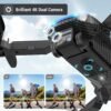 4K Drones with Camera for Kids,Drones for Adults with Emergency Stop, Headless Mode, 360° Flips, Carrying Case & 2 Batteries,Wireless RC Toys for Boys Girls