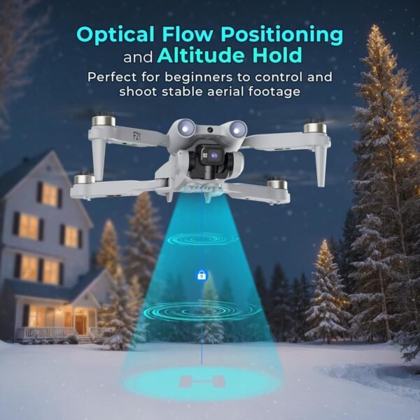 Contixo F21 RC Quadcopter Drone with Camera 1080P, FPV Drone, Drones for Adults, ISM Frequency, 1920X1080P Photo, 3D Flips, Altitude Hold, and Gesture Selfie 100M, FOV 60°, Brushless Motor