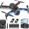 4K Drones with Camera for Kids,Drones for Adults with Emergency Stop, Headless Mode, 360° Flips, Carrying Case & 2 Batteries,Wireless RC Toys for Boys Girls