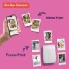 Fujifilm Instax Mini Link 3 Smartphone Printer Sage Green + Fuji Film Value Pack (20 Sheets)+ Shutter Accessories Bundle, Incl. Protective Case, 20 Sticker Frames, USB Type C Cable