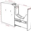 Biometric Slider Handgun Gun Safe for Nightstand, Desk, Bed Side,Truck - Auto Sliding Door Hand Gun Safe for Pistol -with Fingerprint, PIN Code, KEY Access