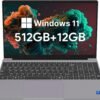 Windows 11 Slim Student Laptop: 15.6" Full HD | 512GB SSD | 12GB DDR4 RAM | Intel Jasper Lake N5095 | Numeric Keypad | Wi-Fi 6 | AMD Radeon Graphics | Business and Fun (2024)