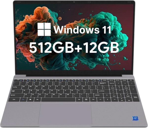 Windows 11 Slim Student Laptop: 15.6" Full HD | 512GB SSD | 12GB DDR4 RAM | Intel Jasper Lake N5095 | Numeric Keypad | Wi-Fi 6 | AMD Radeon Graphics | Business and Fun (2024)