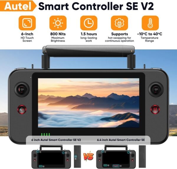 Autel Robotics EVO Lite 6K Enterprise, 1'' CMOS 6K Camera, F2.8~F11 Aperture,16x Digital Zoom, 40 Minutes Flight, 2025 AI Target Recognition, 12KM Transmission, Autel Smart Controller SE V2