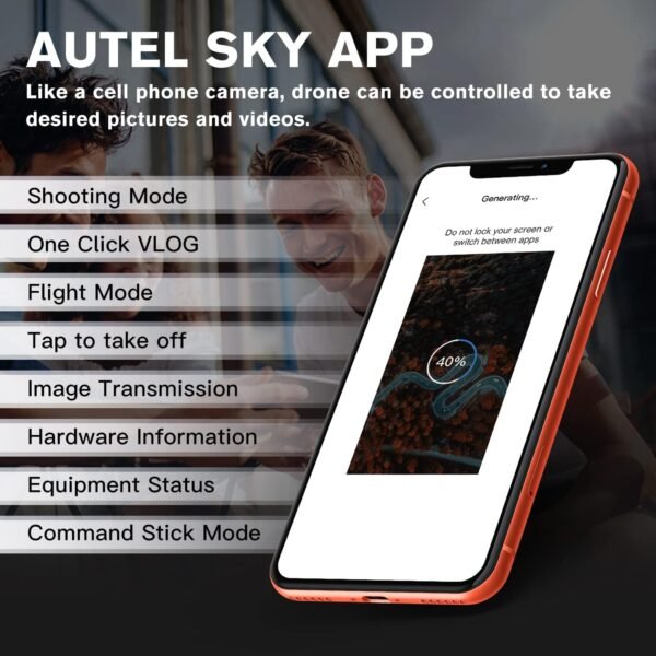 Autel Robotics EVO Lite Plus Premium Bundle, 1'' CMOS Drone with 6K HDR Camera, 40 Minutes, 3 Axis Gimbal UAV 3-Way Obstacle Avoidance, 7.4 Miles Transmission, Lite+ Fly More Combo (Orange)