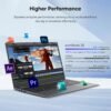 14.1" Windows 11 Pro Laptop Computer 8GB RAM 128GB SSD, Intel Celeron N5095(4C4T, up to 2.9Ghz) IPS Display, HDMI, Dual Band WiFi, BT5.0 Light and Thin Notebook PC for Work, School Student
