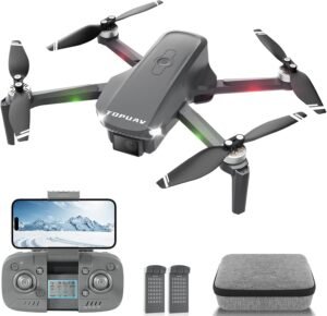 GPS Drone with Camera for Adult and Begineer, 90° Adjustable Camera RC Quadcopter with Auto Return, One-Key Take Off and Landing, Headless Mode, Mini Drone with 2 Rechargeable Battery