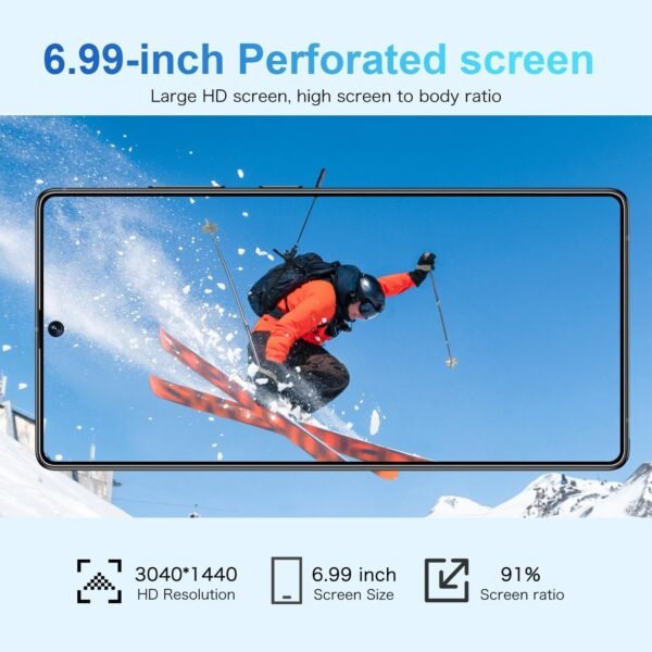 I25 Ultra Unlocked Cell Phone, Built in Pen, Smartphone Battery 7000mAh, 6.99" HD Screen Unlocked Phones, 8+256GB 5G The Phone Android 14, Face ID/Fingerprint Lock/GPS (Black)