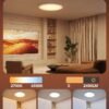 Govee Smart Ceiling Light, RGBIC LED Ceiling Light Fixture, 2400LM Flush Mount Light Fixture, DIY Colors, Works with Alexa, 2200K-6500K Ceiling Lights for Bedroom, Living Room, 12 Inch, 1 Pack