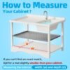 Waterproof Under Sink Mat 34" x 22" Cabinet Liner for Kitchen and Bathroom, Shelf and Counter Protector, Organizers and Storage, Silicone Drip Tray, Gadgets and Accessories