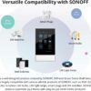 SONOFF Smart Switch, 2-Switch Panel Home Control, WiFi Smart Scene Wall Switch with Touchscreen, Smart Temperature Function, Lights Control, Compatible with Alexa and Google Home, NSPanel (1, White)