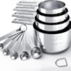 TILUCK Stainless Steel Measuring Cups & Spoons Set, Cups and Spoons,Kitchen Gadgets for Cooking & Baking (Medium)