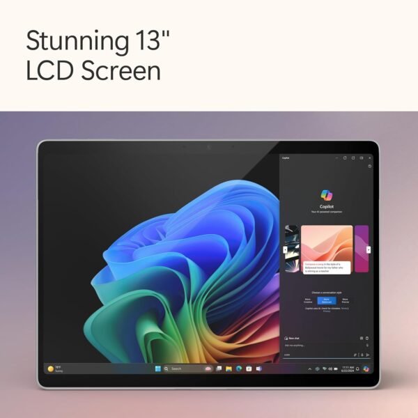 Microsoft Surface Pro 2-in-1 Laptop/Tablet (2024), Windows 11 Copilot+ PC, 13" Touchscreen Display, Snapdragon X Plus (10 Core), 16GB RAM, 512GB Storage, Platinum