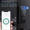 Keyless Entry Fingerprint Door Lock - Smart Deadbolt Lock for Front Door with Keypad - Electronic Lock with APP - Biometric Digital Lock with Code - Auto Lock
