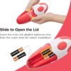 Kitchen Mama Auto Electric Can Opener: Open Your Cans with A Simple Press of Button - Automatic, Hands Free, Smooth Edge, Battery Operated, YES YOU CAN (Red)