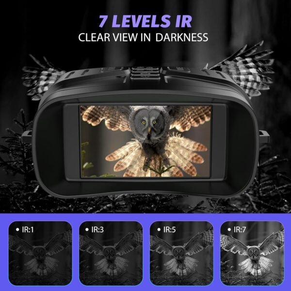 71zFU88-RoL._AC_SL1500_.jpg Night Vision Goggles - 4K Night Vision Binoculars with 5000mAh Rechargeable Battery, 32GB TF Card can Save Photo and Video, 3'' HD Screen for Camping & Security, Black