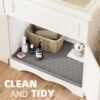 Waterproof Under Sink Mat 34" x 22" Cabinet Liner for Kitchen and Bathroom, Shelf and Counter Protector, Organizers and Storage, Silicone Drip Tray, Gadgets and Accessories