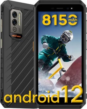 Ulefone Power Armor X11 Pro Rugged Smartphones Unlocked, IP69K Waterproof Phone, 8150mAh Battery, Android 12, 8-Core 8GB+64GB, 16MP AI Camera, 5.45'' HD+, 3-Card Slots, Dual 4G, GPS, NFC