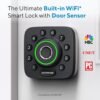 ULTRALOQ U-Bolt Pro WiFi Smart Lock with Door Sensor, 8-in-1 Keyless Entry Door Lock with Fingerprint ID, App Remote Control, Built-in WiFi Keypad Deadbolt, Auto Unlock, IP65 Waterproof, Easy Install