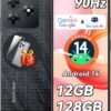 Blackview Wave 8 Android 14 Smartphones, Octa-core 12GB +128GB Expand 2TB Android Phone Unlocked, 90Hz Display, Fingerprint & Face Unlock, 5000mAh Cell Phones, 2 Years Warranty, 3.5mm Earphone Jack