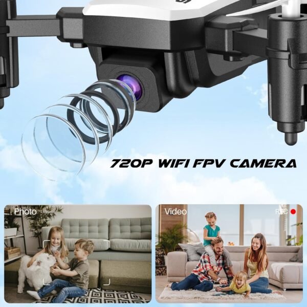 X300C Mini Drone with Camera 720P HD FPV, RC Quadcopter Foldable Drone, Drone With Altitude Hold, 3D Flip, Headless Mode, Gravity Control and 2 Batteries, Gifts for Kids, Adults, Beginner