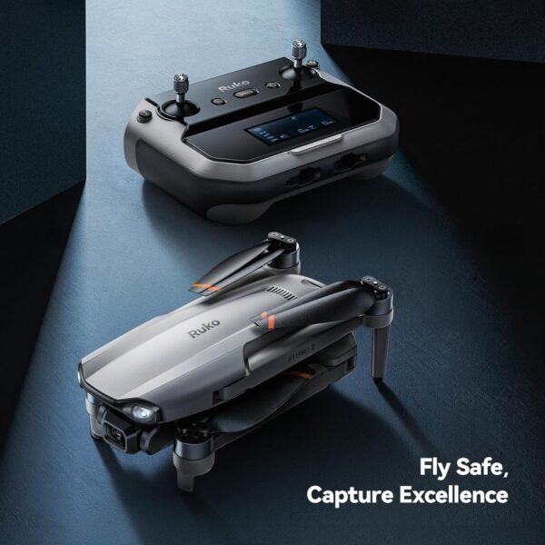 Ruko F11PRO 2 Drone with 6K Camera for Adults, 3-Axis Gimbal, 4K/30fps Video, 70-Min Flight Time with 2 Batteries, 10000ft FPV Transmission Professional Drone, Auto Return, Beginner Mode