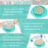 Chicken Shredder Large Chicken Breast Shredder Tool Twist with Brush&Fork, Visible Meat Shredder Machine, Anti-Slip Strip, Ergonomic Handle, BPA Free, Pork Beef Chicken(Mint Green)