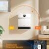 Dreo Smart Wall Heater, IP24 Electric PTC Space Heater for Indoor Use, 30° Oscillation, Adjustable Thermostat, Remote Control, Works with Alexa, 24H Timer, Easy-mounted Heater for Bedroom, Office