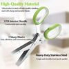 Herb Scissors, Herb Scissors with 5 Blades and Cover – Sharp Dishwasher Safe Kitchen Scissors, Must-Have Kitchen Gadgets, Cool Gadgets, Herb Shears Cutter tool, Green