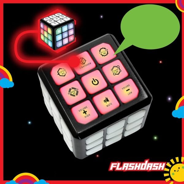 Winning Fingers Flashing Cube Electronic Memory and Brain Game - 4-in-1 Handheld Stem Toys for Kids - Cool Gadgets, Games for Boys and Girls - Fun Family Game for Kids Ages 6-12 - Educational Gift Toy
