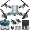 Drone with Camera - Foldable Drone for Begniners with 1080P FPV Camera, Upgrade Altitude Hold, Gestures Selfie, Waypoint Fly, Headless Mode, 3D Flip, One Key Start, 3 Speed Mode, Circle Fly, 2 Batteries