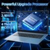 Laptop, 18.5 Inch Laptops with 20GB RAM 128GB EMMC+1024GB SSD Notebook, Celeron N5095 Quad-Core, 1 Year Office 365, 180° Rotation, 8000mAh, WiFi 6, Type-C, HDMI, USB3.2 * 3, BT5.2