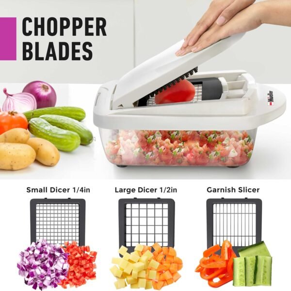 81Jti31ZeaL._AC_SL1500_.jpg Mueller Pro-Series 10-in-1, 8 Blade Vegetable Chopper, Onion Mincer, Cutter, Dicer, Egg Slicer with Container, French Fry Cutter Potatoe Slicer, Home Essentials & Kitchen Gadgets, Salad Chopper