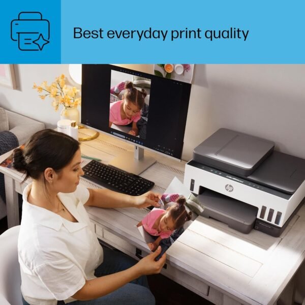 HP Smart -Tank 7301 Wireless All-in-One Cartridge-free Ink Printer, up to 2 years of ink included, mobile print, scan, copy, automatic document feeder (28B70A), Gray